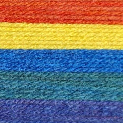 James C Brett Aurora Chunky with Wool 100g Knitting Yarn (AC07 Rich Rainbow, 1 Ball)