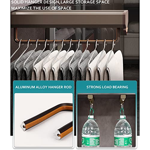 Barra de armario extraíble extensible de metal ajustable para colgar ropa 6