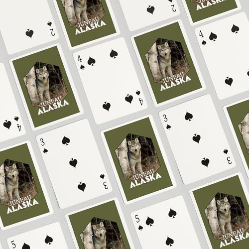Lantern Press Naipes Poker 52 Cartas Wolf in Forest miniatura 4