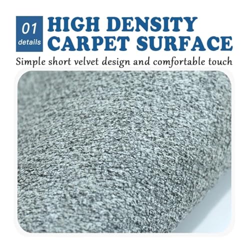 Alfombrillas para escaleras antideslizantes de moqueta gris rectangular 3