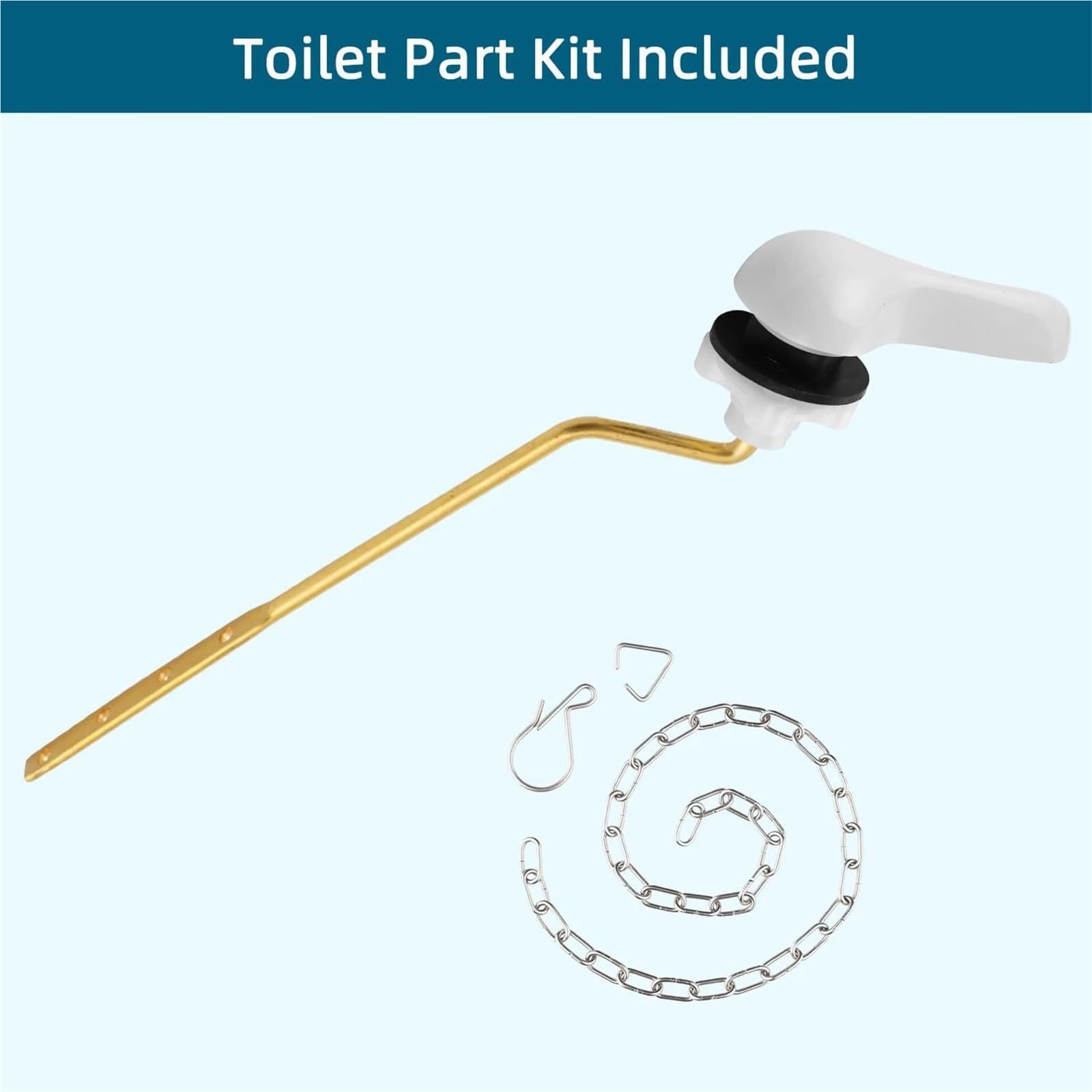 Palanca para Cisterna para Inodoro Paquete De 2 Palancas Descarga for Manija Inodoro | Tanque de repuesto de montaje frontal universal, color blanco