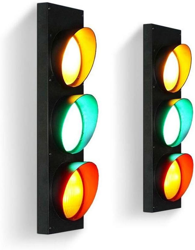 Wall Lamps Wrought Iron Traffic lights Industrial LED Metal Wall lamp lampshade personality Indoor Bedside Lighting Fixture