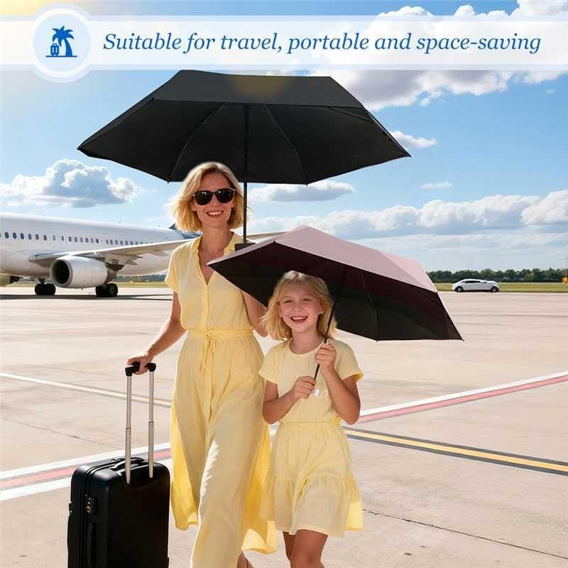 TOPSAIL Mini Umbrella for Travel, UPF 50+ UV Sun & Rain Protection, Compact 6k Folding Pocket Umbrella with Case for Purse, Backpack - Image 5