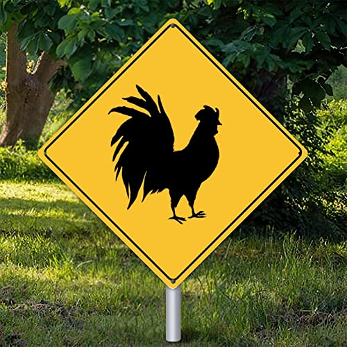 Panneau de signalisation Chicken Xing plaque aluminium vintage de poulailler
