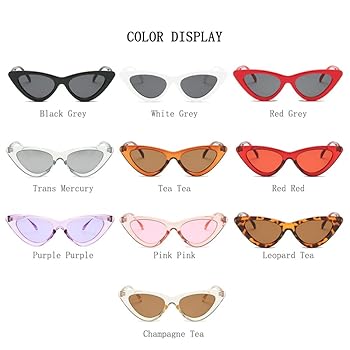 Vintage Women Cat's Eye Sunglasses Lady Retro Cat Eye Sun