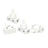 4 Pieces Built-in Pressure Switch White 250V 2A with Screw Contacts - 1-Pin Pressure Switch for Lamps Household Appliances and Electrical Installation (M10 Thread IP20 Protection)