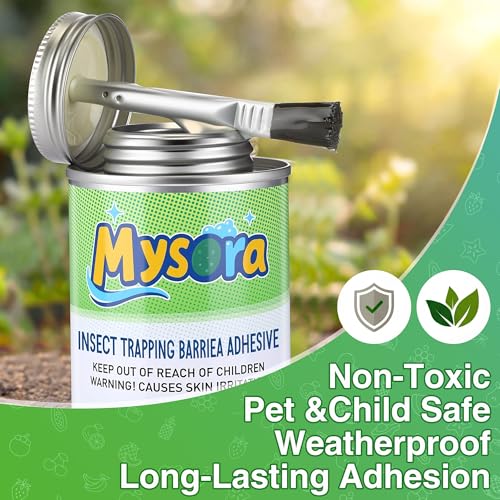 Pegamento para trampas de insectos kit de 3 botes con cintas azules y guantes 7