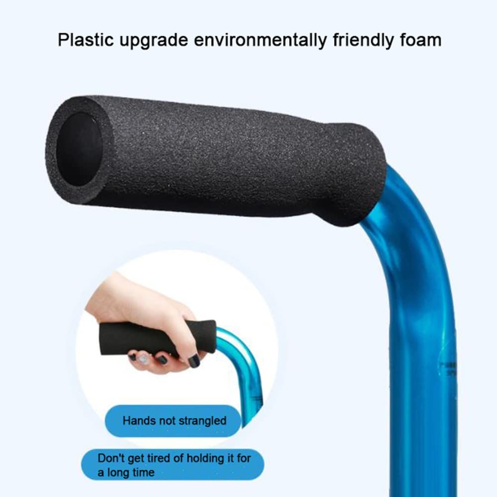 KADEUX Quadripode Bastone Quattro Piedi, Canna Anziani Aiuto per La Mobilità, Bastone da Passeggio Unisex, Bastone Estensibile con Base Stabile