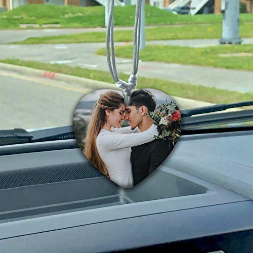 ARU Personalized Ornament - Photo Car Accessory Hanging Rearview Mirror Charm Ornament, Personalized Custom Car Rear View Mirror Charm Memorial, Car Decor - Memorial Ornament 5