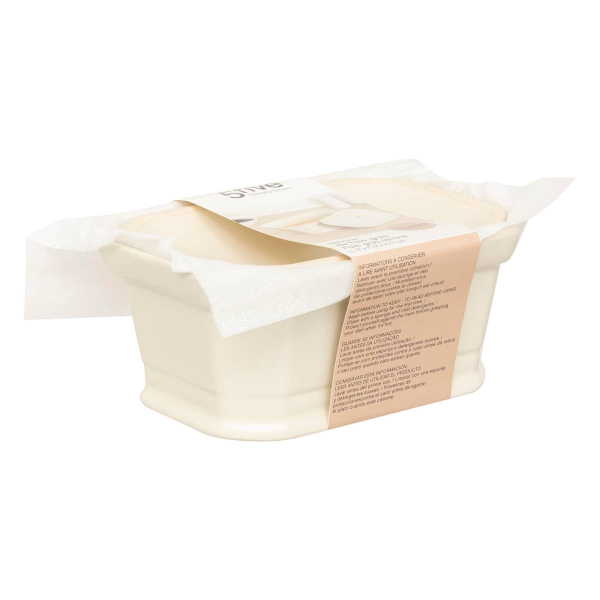 5five - sopera de foie gras de cerámica blanca