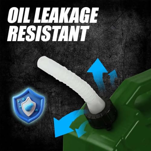 Image of Universal 5 Liter Fuel Jerry Can With Clamp and Cap For Motorcycle | Fuel Container Heavy Duty construction for Petrol /diesel /kerosene Storage (Green)