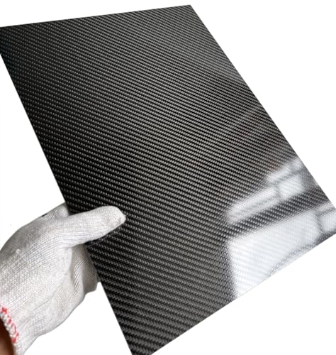 Fibre de carbone plaque brillante 0,5mm 1mm panneau composite rigide