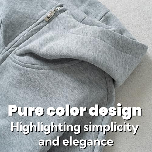 Pure Color Casual Hooded Cardigan Sweater for Men and Women,Fashion Unisex Solid Color Outerwear,Outfits Clothes4