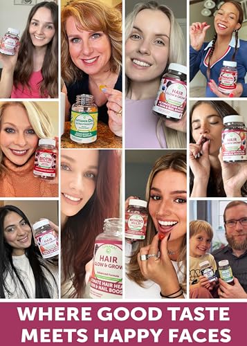 Image of Lunakai USA Made Super Hair Gummies with Biotin, Zinc, Horsetail Extract & Saw Palmetto - Hair Growth Vitamins for Women & Men - Supports Thicker, Longer, Stronger Tresses, Skin & Nails, 60ct