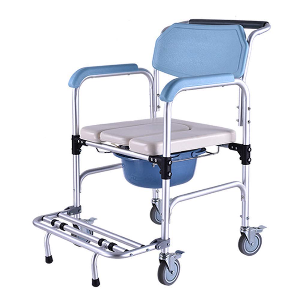 Buy ACZZ Mobile Shower Chair Wheel Chair Toilet Backrest