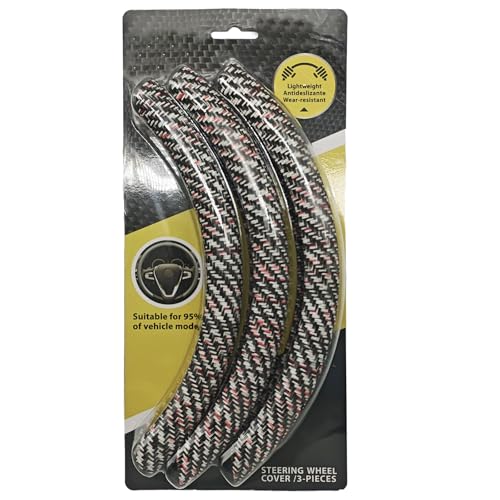 PICKSHI ハンドルカバー 可愛い ステアリングカバー テクスチャ 超薄型S ・M・Ｌサイズ、O型 Ｄ型 幅広い車種で使用可能 取付簡単 軽自動車、普通車、軽トラック汎用(カラー)