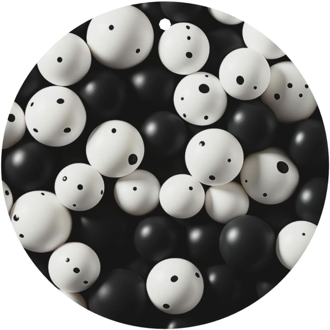 Car Air Freshener 24 PCS Black And White Dot Hanging Car Air Fresheners Auto Interior Decor Card Freshener Strong Scented Card Lavender Cars Scents for Office Bedroom Close Drawer Round Shape