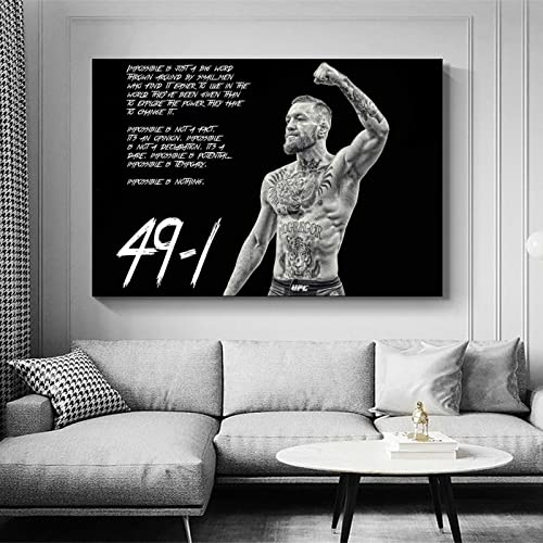 Llk Conor Mcgregor Motivational Boxing Canvas Art Poster And Wall Art Picture Print Modern Family Bedroom Decor Posters 16X24Inch(40X60Cm) #TOP2