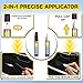 PPOHY® 2-PACK Matte Black Car Paint Touch Up Pen,Color Accurate 2 in 1 Touch Up Paint for Cars,Professional Automotive Scratch Repair,Lasting Auto Scratch Remover,Fast Dry,Easy to Use,Safe and Washable,Versatile Use