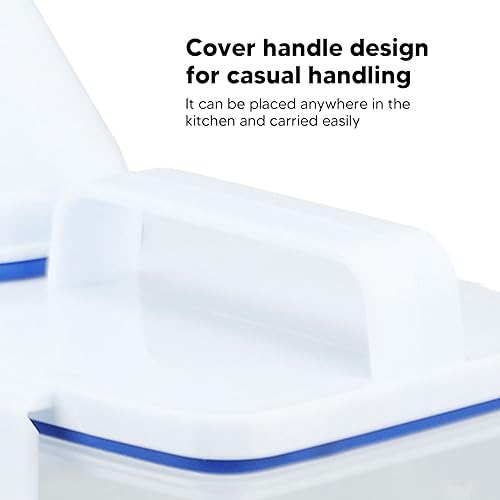 Miniatura 7 de Contenedor de almacenamiento de arroz, dispensador de arroz de plástico con taza medidora, dispensador hermético de granos con escala Claer,