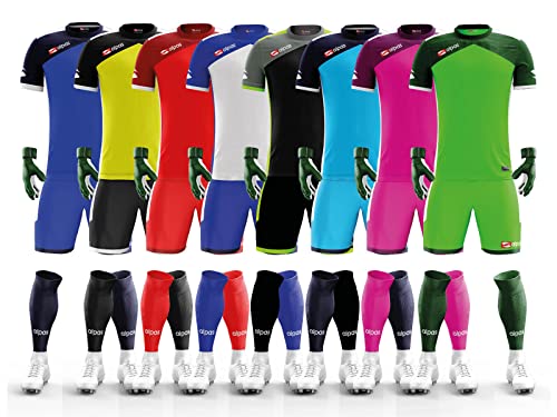 Alpas Torwartset Kurzarm (Trikot + Hose + Strümpfe) / 8 Farben & alle Größen, Farbe: pink/lila, Größe: XL/XXL Cover