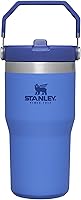 Vista 32 de Stanley IceFlow - Vaso con pajilla abatible con asa, de 20 onzas, tapa giratoria y popote abatible, botella de agua resistente a fugas, acero