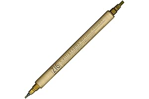 Kuretake Zig Memory System: Shimmering Golden Calligraphy Pen for Enduring Exquisite Creations