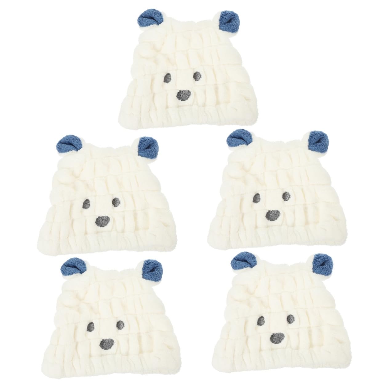 minkissy 5piezas Toalla De Secado Rápido para Niñas Gorro Absorbente para Cabello Húmedo Turbante De Secado Infantil Diseño De Dibujos Animados
