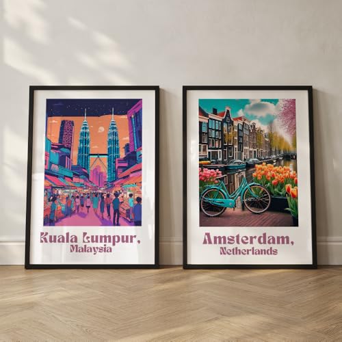 Image of COLOSSAL ART HOUSE Wall Art Set of 2 - 10x13 inch Framed Paintings for Living Room, Bedroom & Home Decor - Modern Wall Decoration for Interior Spaces, Aesthetic & Stylish Design White