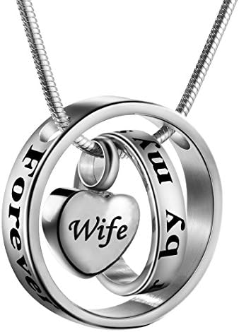 Cremation Jewelry No Longer By My Side, Forever In My Heart Carved Locket Memorial Necklace Keepsake Urn Pendant