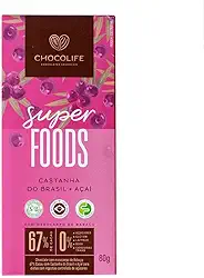 Chocolate Super Foods de Castanha do Brasil e Açaí Chocolife 80g