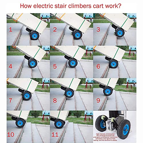 Elektrische Sackkarre mit 200 kg Kapazität â Treppenkletterwagen, 48 V/36 Ah, elektrischer Treppenkletterwagen, 1200 W bürstenloser Gleichstrommotor, arbeitssparende Sackkarre – Bild 3