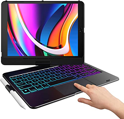typecase Flexbook Keyboard for iPad 9th Gen,8th Gen & 7th Gen (10.2 Inch), iPad Air 3, iPad Pro-10.5 Inch, 10 Color Backlight, 360° Rotation, Pencil Holder, Trackpad, Bluetooth, Black (B09VXV8JXC) Amazon Price History, Amazon Price Tracker