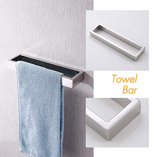 Kes Bathroom Accessories Set 4-Piece Including Towel Bar Toilet Paper Holder Towel Ring Robe Hook Rustproof Wall Mount Sus 304 Stainless Steel Polished Finish, La2300-42 #TOP4