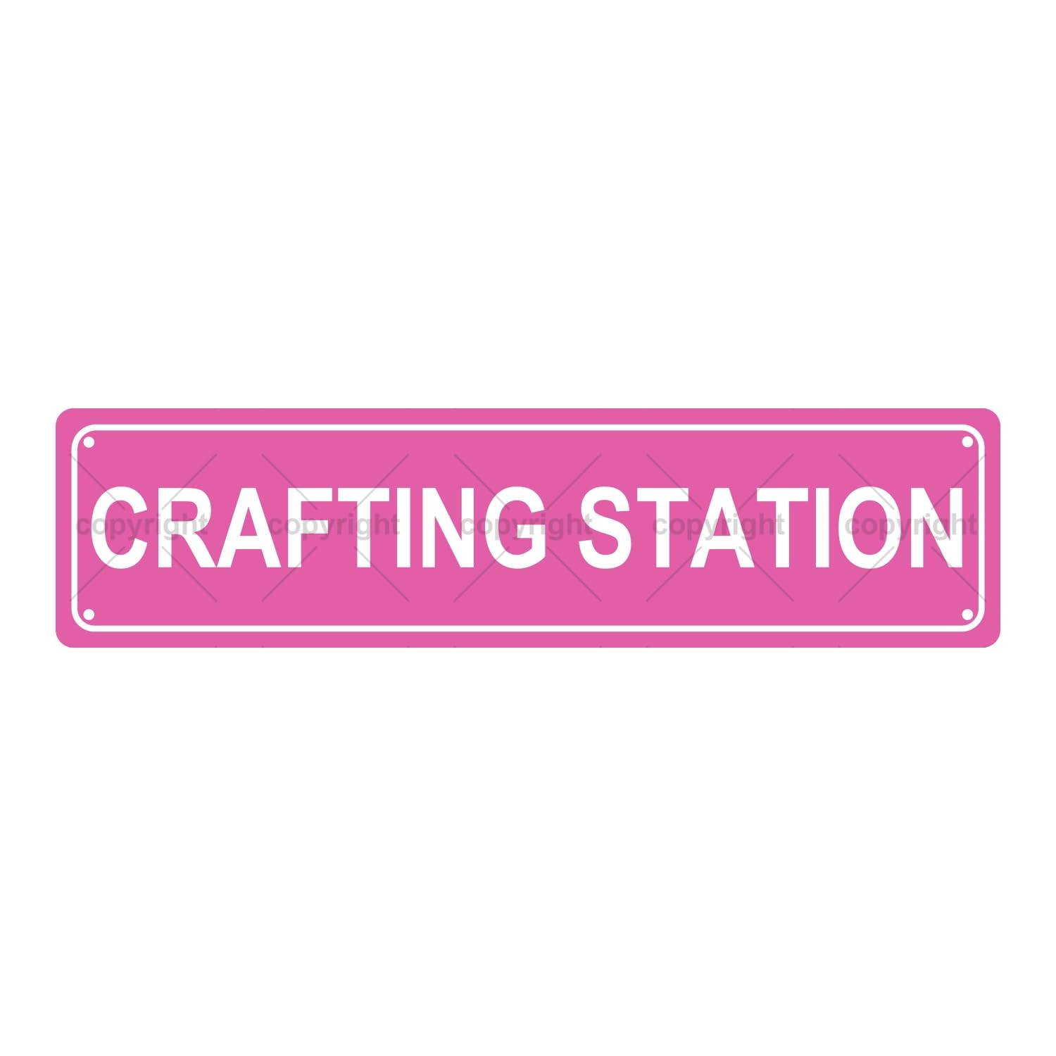 Crafting Station Space Metal Tin Street Sign Bar Cafe Garage Cave Home Room Wall Bathroom Farmhouse Garden Porch Patio Decor,4x16 Inch