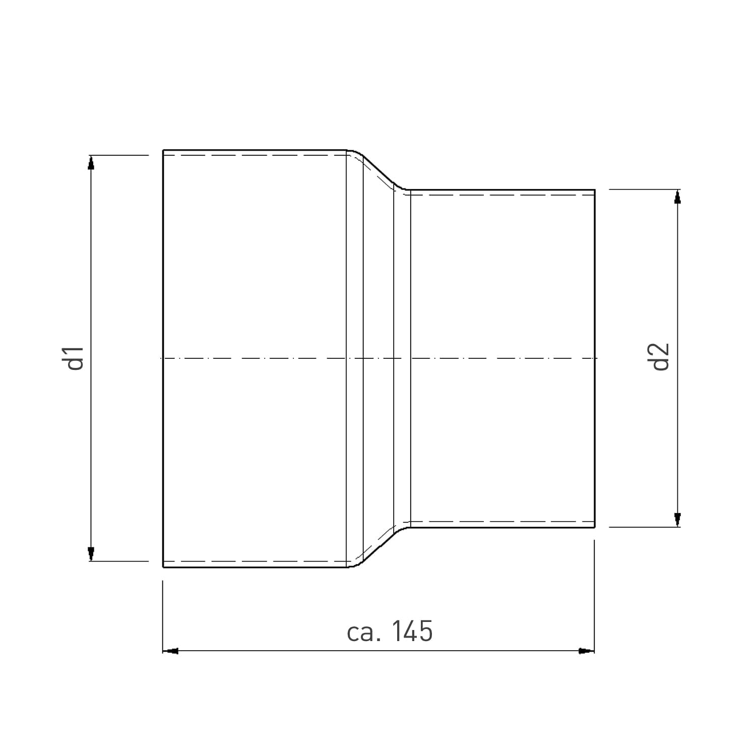 raik Rauchrohr Ofenrohr Reduzierung Innendurchmesser 150 mm Außendurchmesser 120 mm emailliert Elfenbein für Kaminöfen Kamine Holzkessel Holzvergaser Made in EU