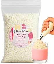 Gran Velada - Wax Candles Chantilly 1 kg | Vegetable Blend of Soy for Decorative Candles | Whipped Cream Texture | Ideal Cupcakes, Toppings and Toppings