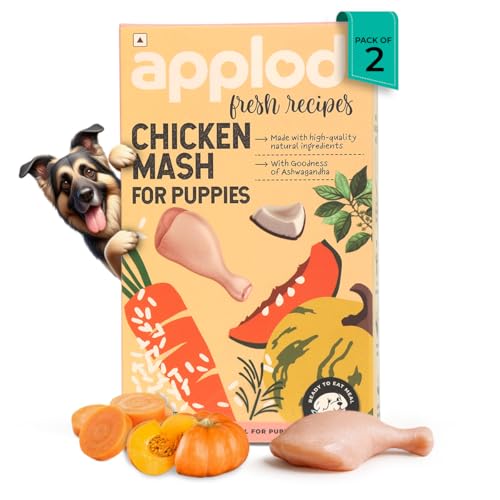 Image of Chicken Mash Fresh Dog Food for Puppies | Soft Easy-to-Digest High-Protein Chicken Meal | Supports Growth, Immunity & Healthy Development | Pack of 2 | 100g x 2