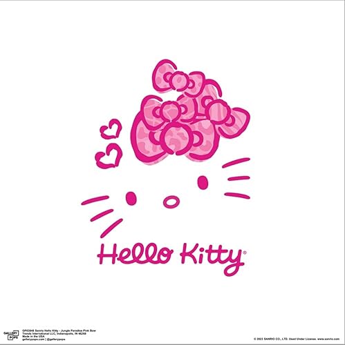 Miniatura 2 de Trends International Gallery Pops Sanrio Hello Kitty - Póster de pared en lienzo con lazo rosa Jungle Paradise, 12.00 x 12.00 pulgadas, lienzo