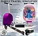 Fast Forward 2-in-1 Kids Scooter Suitcase & Ride-On Carry-On Luggage –Lightweight Carry-On Travel Case with Built-in Kick Scooter (Stitch)