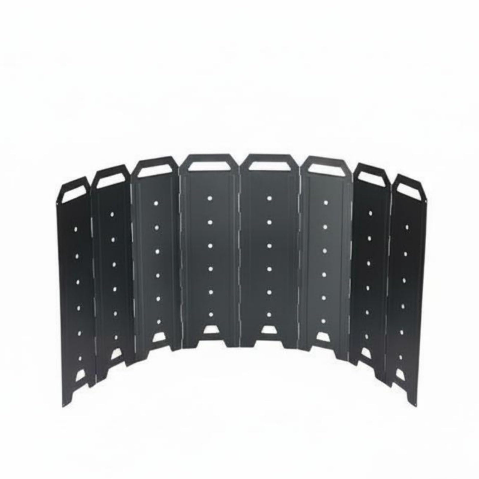 Cortaviento Plegable Ventilado Paraviento Plegable Estufa Negro Equipo Camping para Fogata, 50CM, Yd-50