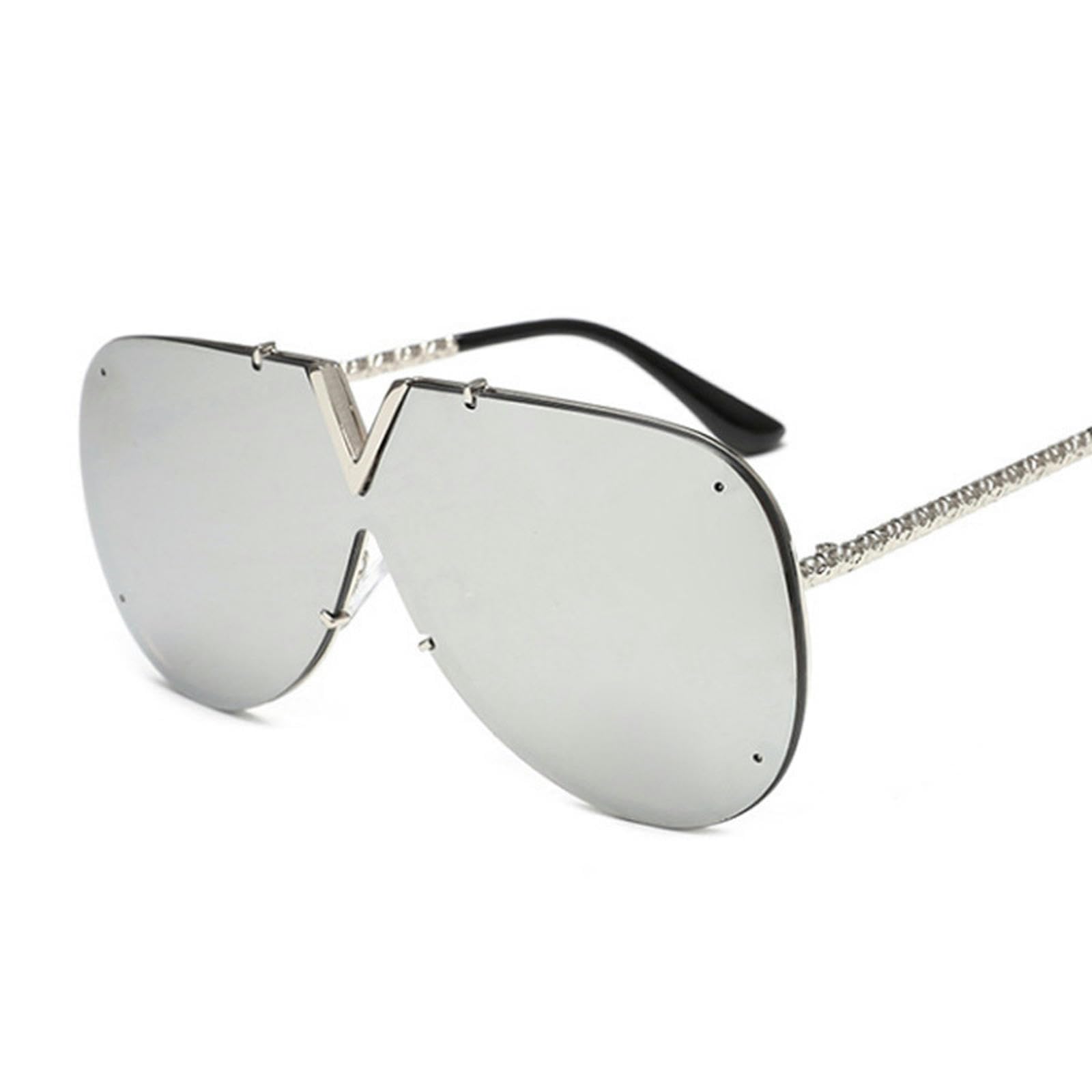 NOGRAX Okulary oversize okulary przeciwsłoneczne mężczyźni kobiety vintage gradient luksusowe metalowe okulary przeciwsłoneczne męskie damskie jedna soczewka
