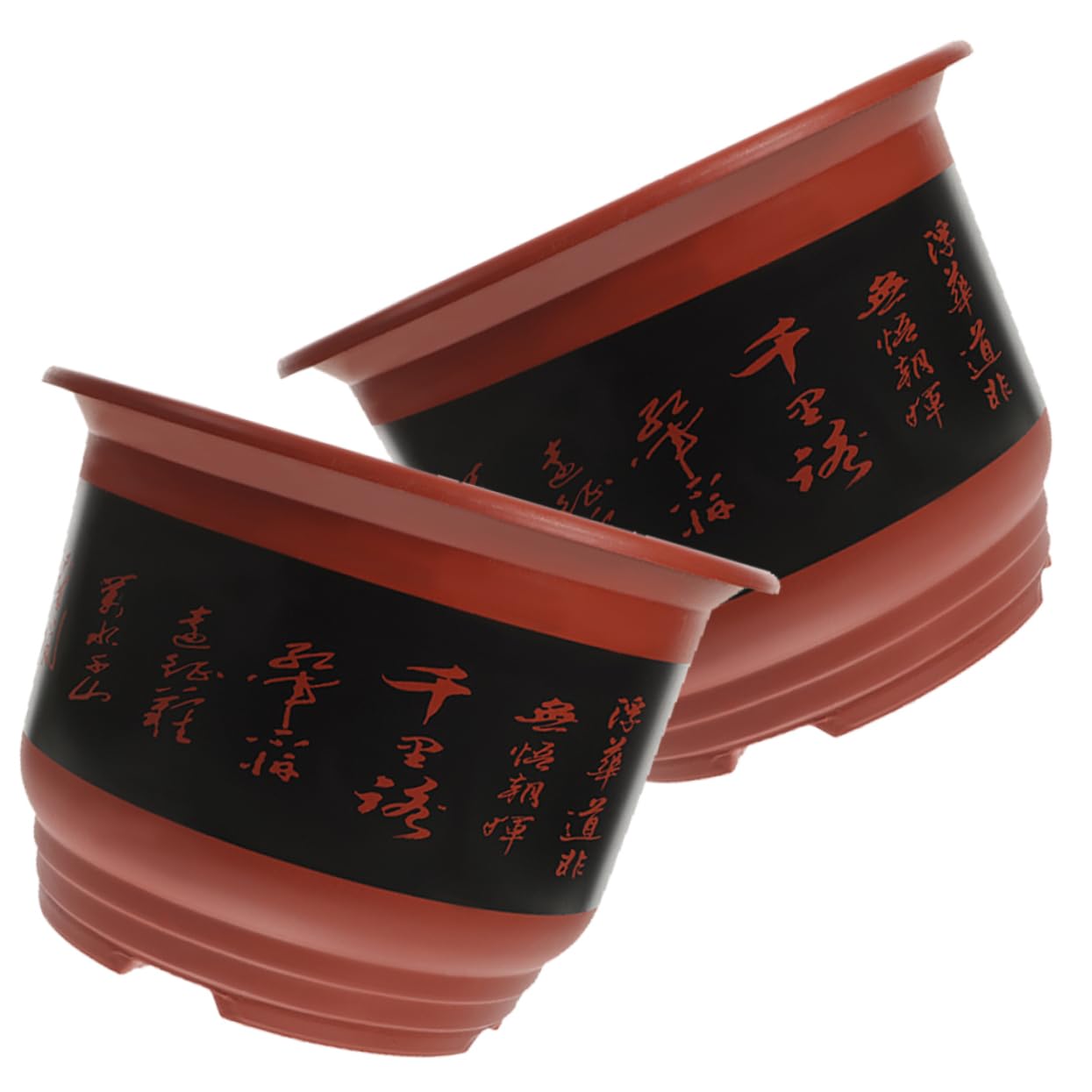 BESTonZON 2pièces Pot pour Orchidées avec Drainage Plastique pour Intérieur Et Extérieur Bac à Eau Inclus