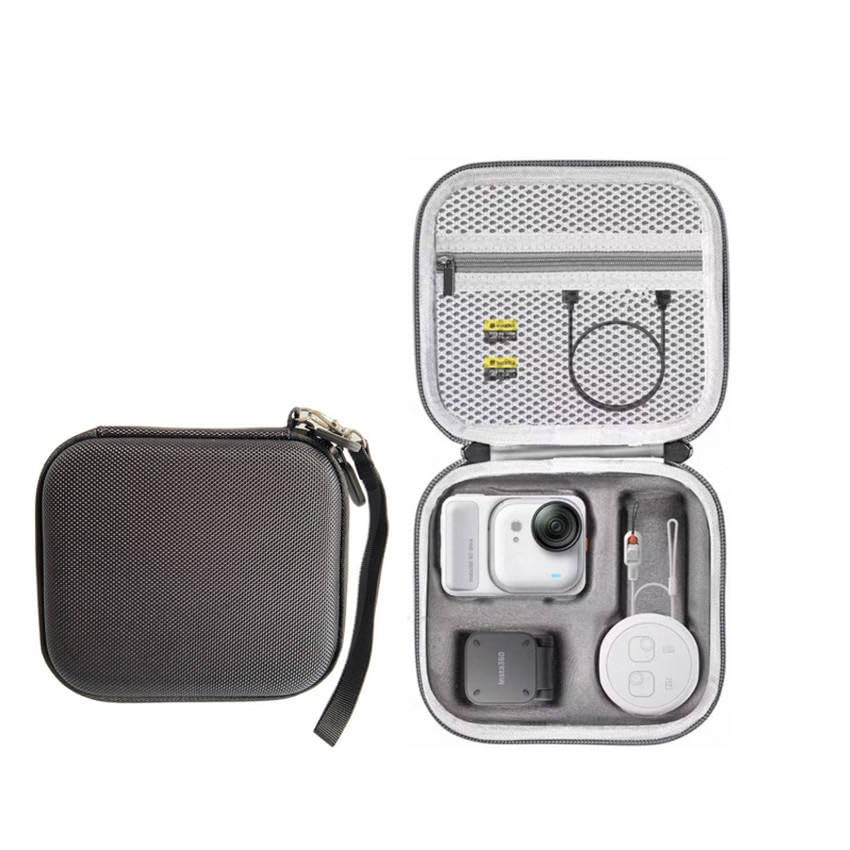 Image of Careflection Protective Hard Shell Carrying Case for Insta360 Go Ultra, Waterproof Dustproof Storage Bag, Double Layer Portable Travel Box with Hand Strap, Black