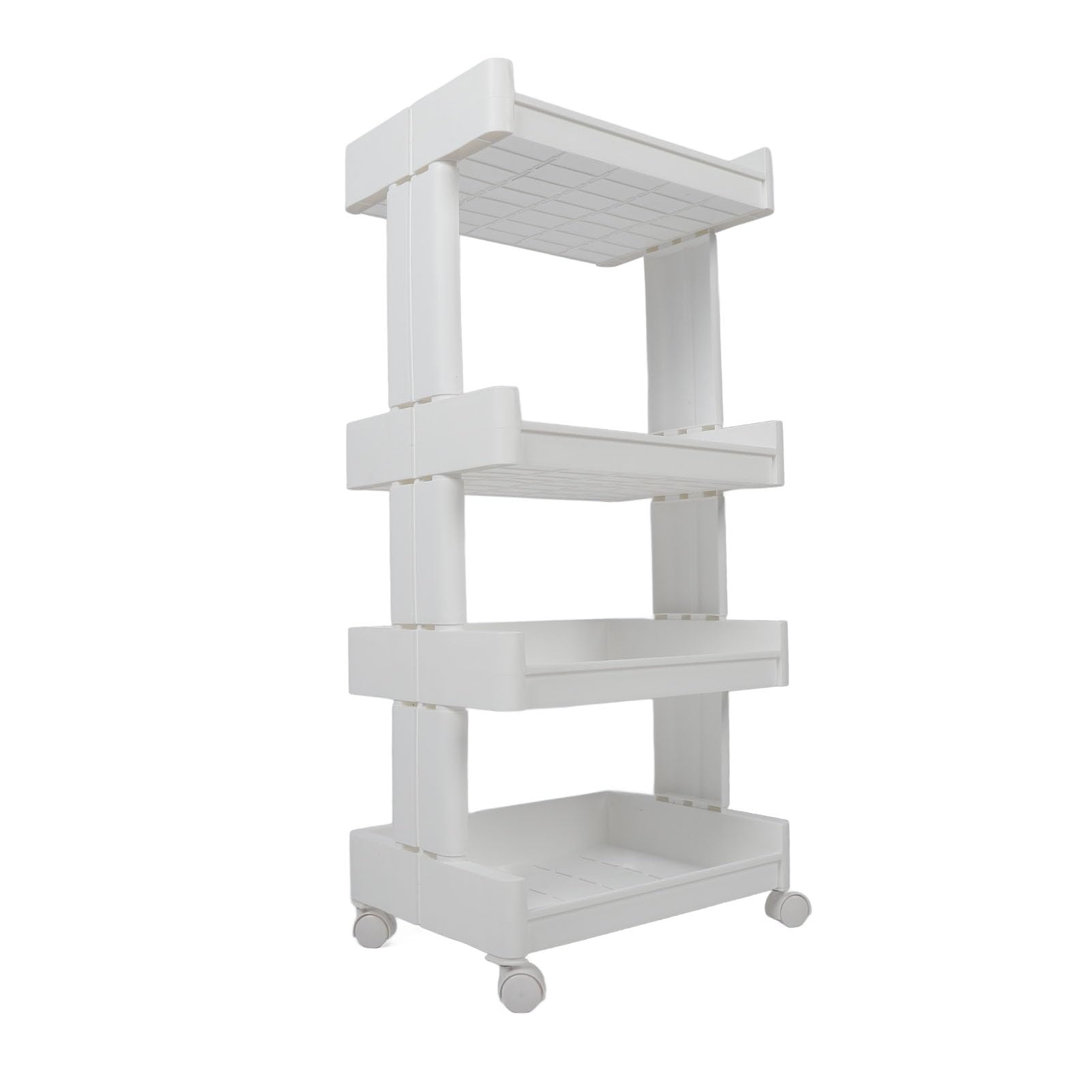 Carrello per Salone con Ruote Girevoli e Design Scavato per Riporre Saloni e Negozi di Tatuaggi Realizzato in Materiale PP Ecologico Dimensioni 45 X 32 X 94 Cm