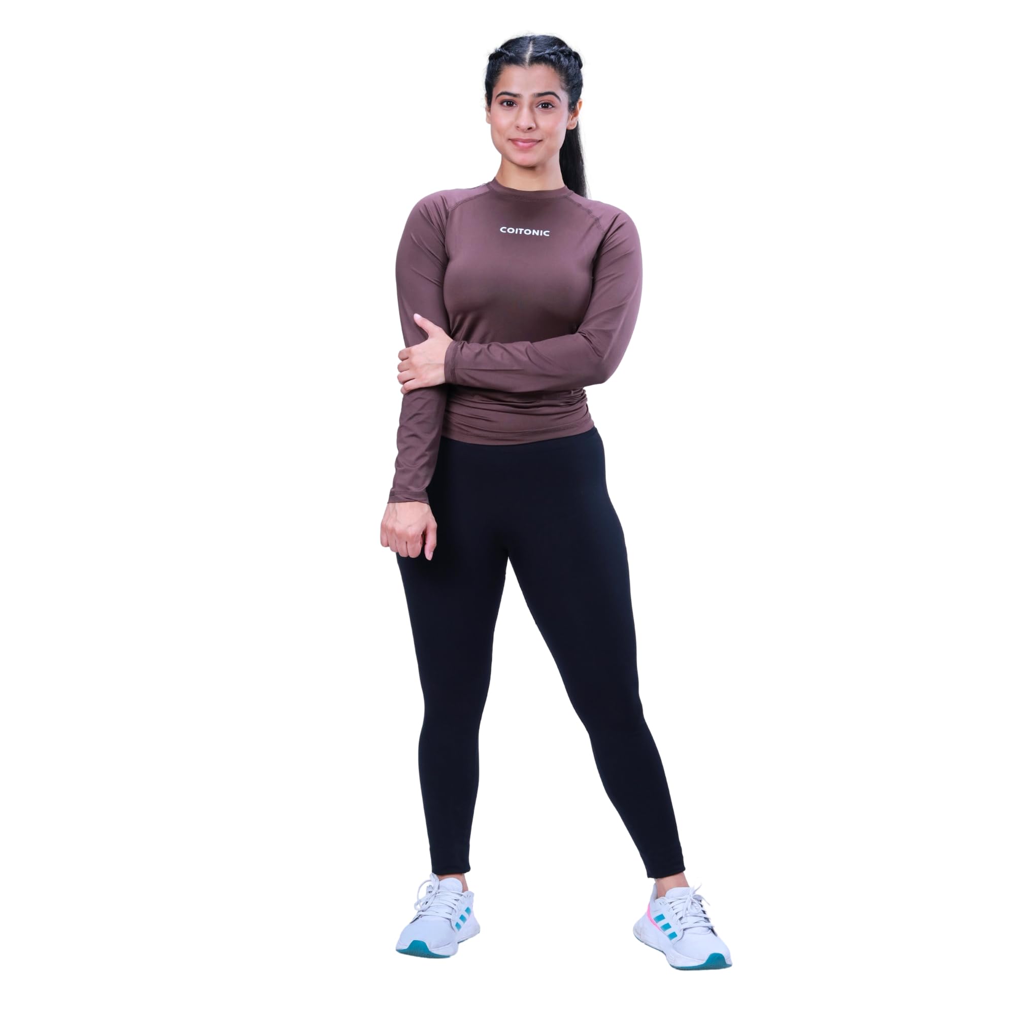 coitonic Women Polyester Full Sleeves Round Neck T-Shirt for Regular Wear-picture-33