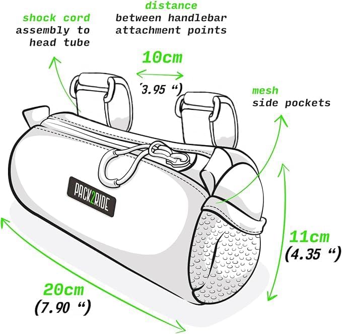 Miniatura 5 de Perfecda - Bolsa para manubrio de bicicleta, resistente al agua, tela Cordura duradera y bolsa de bicicleta para viajes diarios, almacenamiento