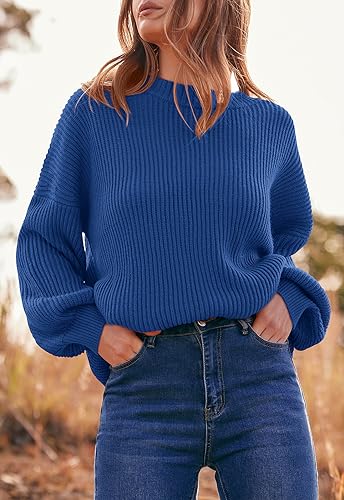 Image of PRETTYGARDEN Womens Sweaters Spring 2026 Oversized Chunky Knitted Pullover Sweater Casual Long Sleeve Crewneck Cute Sweaters