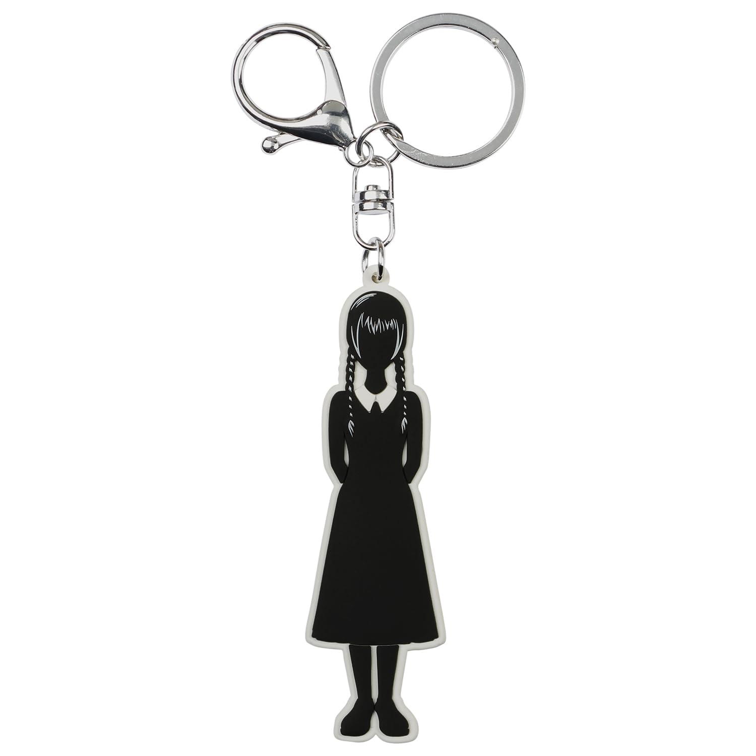 Wednesday Body-Brand Keychain, Black, 2.7 x 9 cm