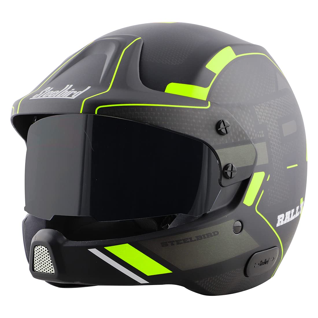 Steelbird 7Wings Rally Beat Open Face Helmet , ISI Certified Off Road Helmet